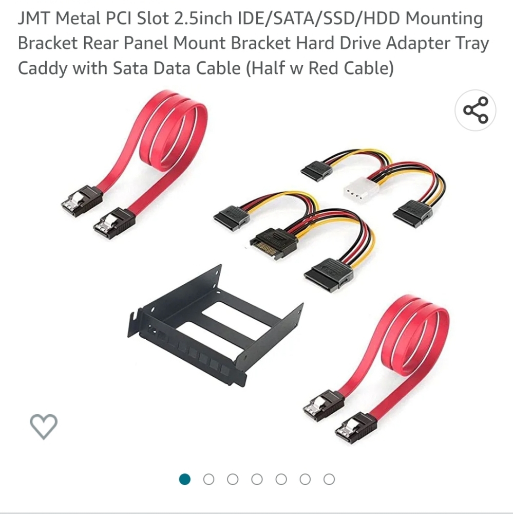 JMT Metal PCI Slot 2.5 inch IDE/SATA/SSD/HDD mounting bracket Hard drive…